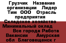 Грузчик › Название организации ­ Лидер Тим, ООО › Отрасль предприятия ­ Складское хозяйство › Минимальный оклад ­ 14 500 - Все города Работа » Вакансии   . Амурская обл.,Благовещенск г.